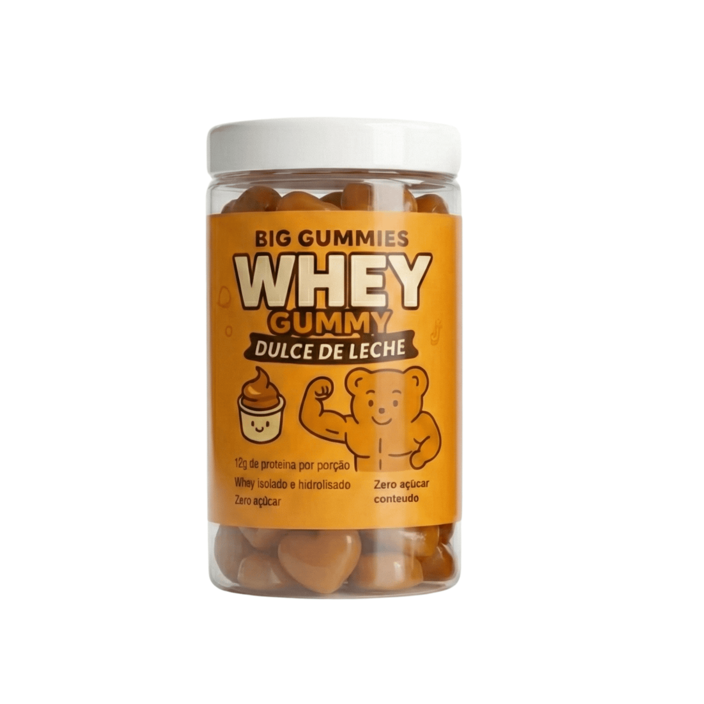 BIG GUMMY WHEY DOCE DE LEITE 120 GOMAS 4 GOMAS POR DOSE 1 POTE - BIG GUMMIES