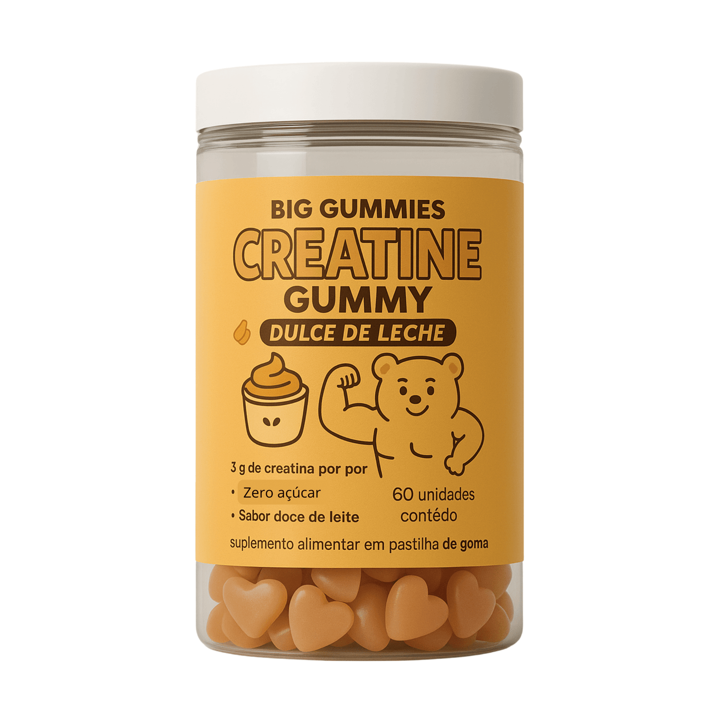 Gummy Creatina Doce de Leite 60 gummies - BIG GUMMIES
