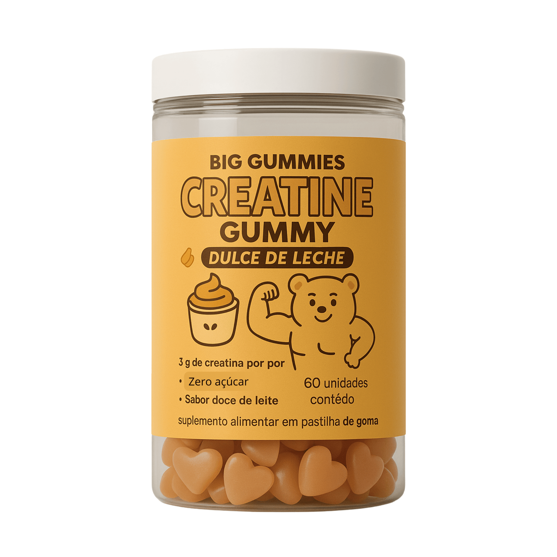Gummy Creatina Doce de Leite 60 gummies - BIG GUMMIES
