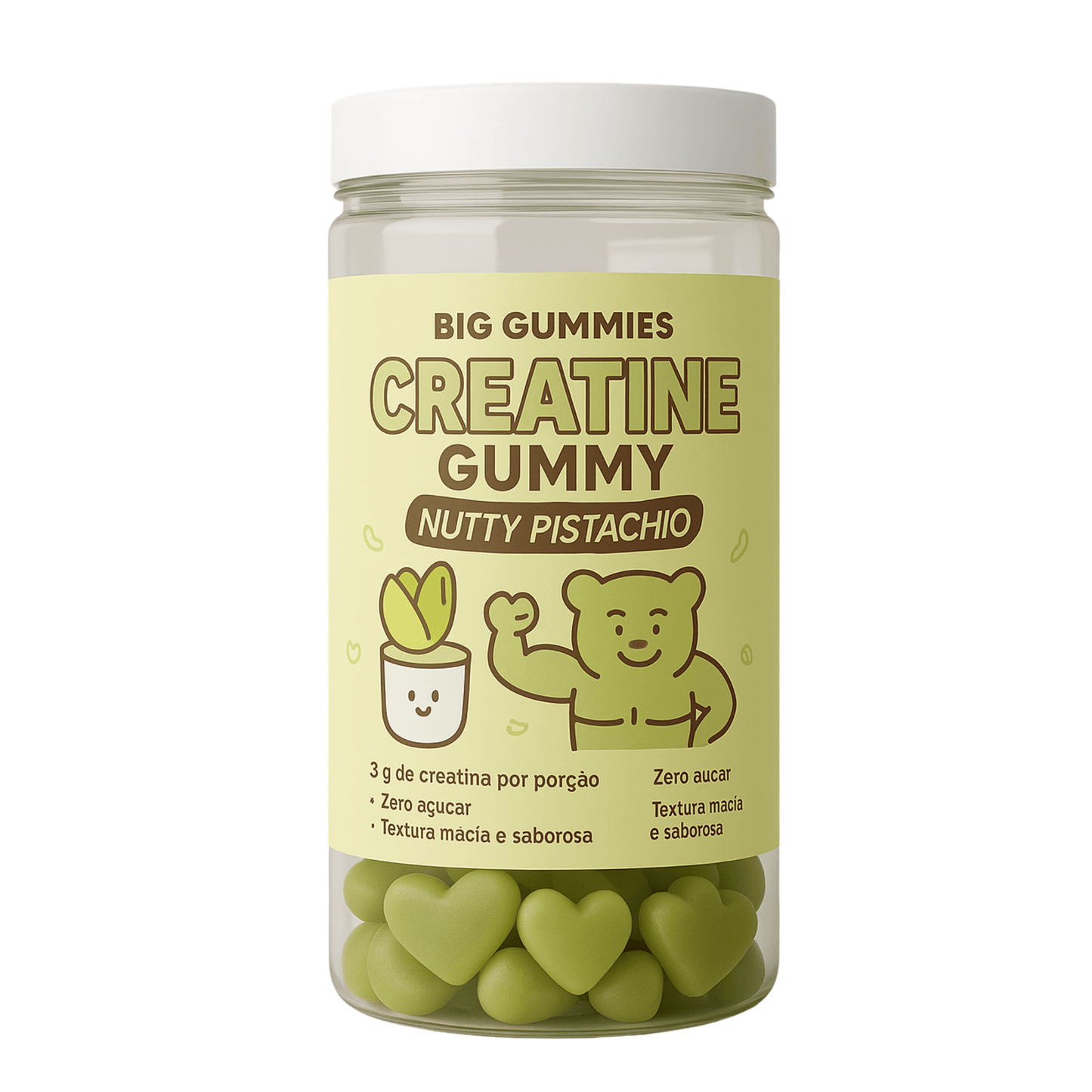 Gummy Creatina Pistache 60 gummies - BIG GUMMIES