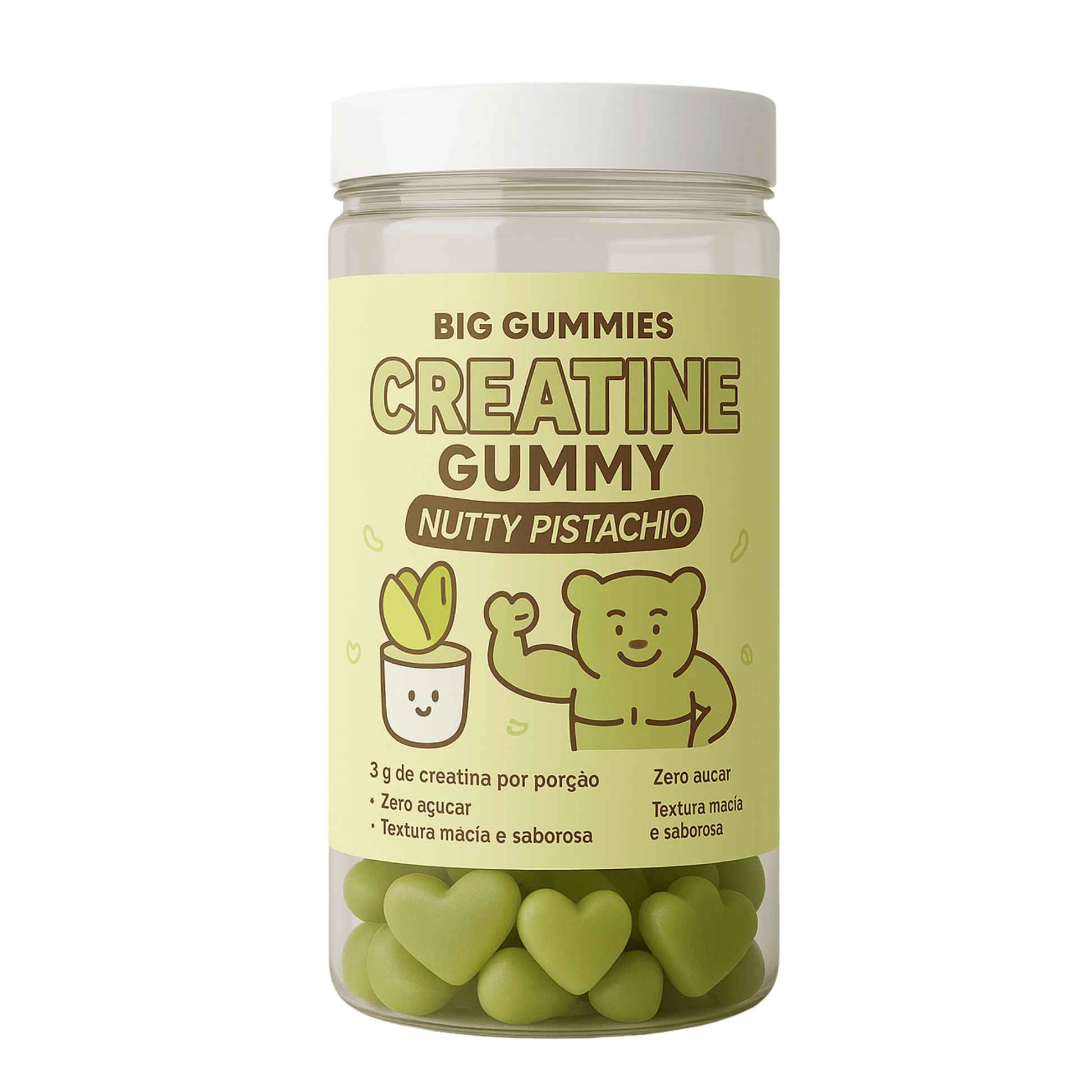 Gummy Creatina Pistache 60 gummies - BIG GUMMIES