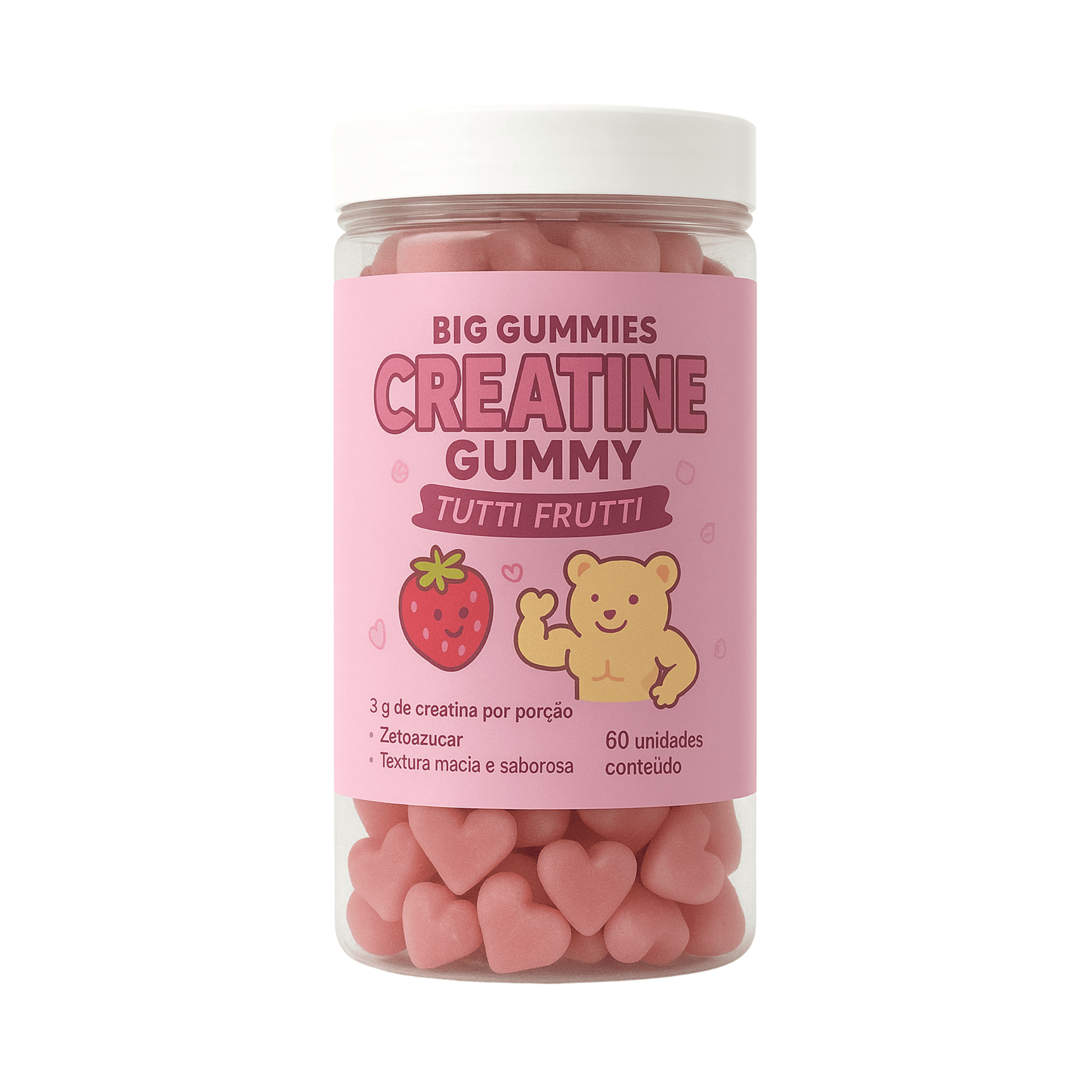 Gummy Creatina Tutti Frutti 60 gummies - BIG GUMMIES