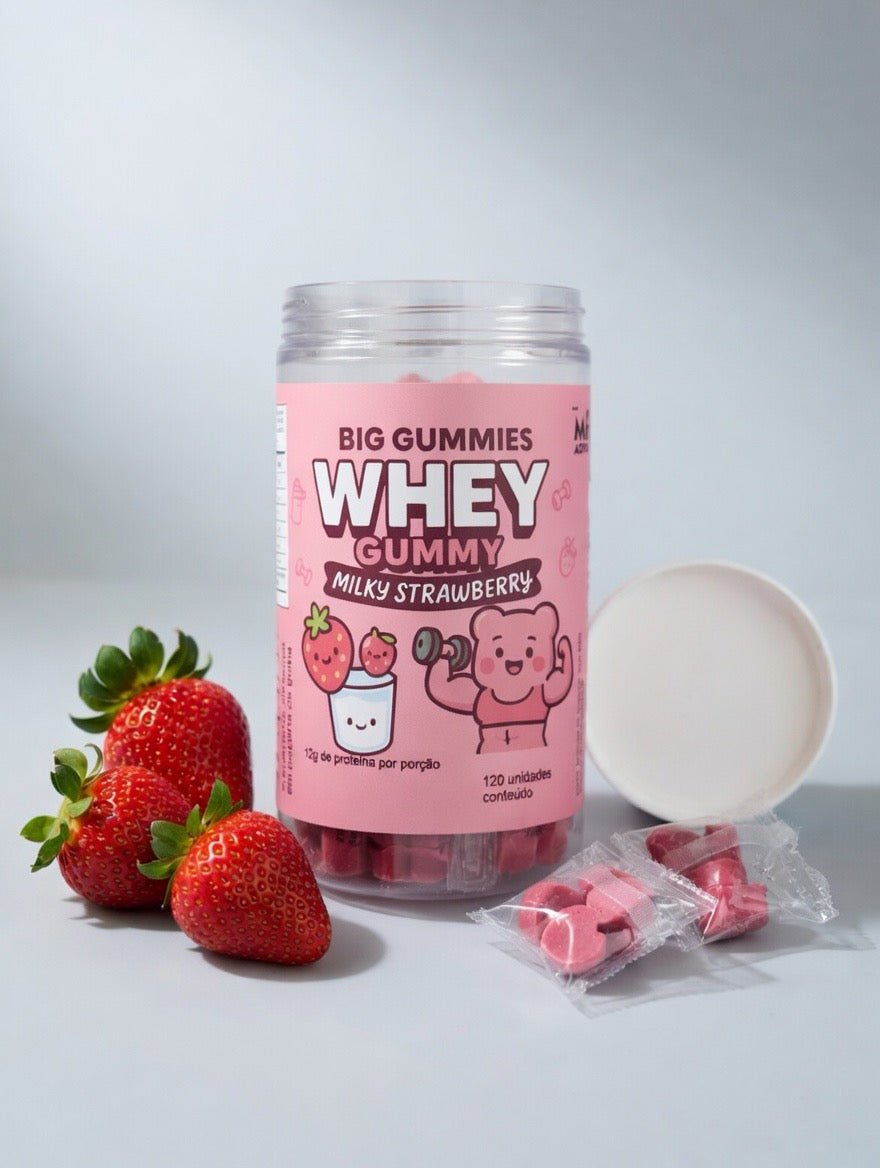 Gummy Whey ( Morango Cremoso ) 120 gummies - BIG GUMMIES