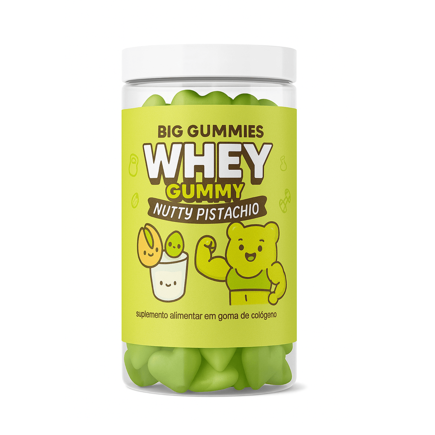 Gummy Whey Pistache 120 gummies - BIG GUMMIES